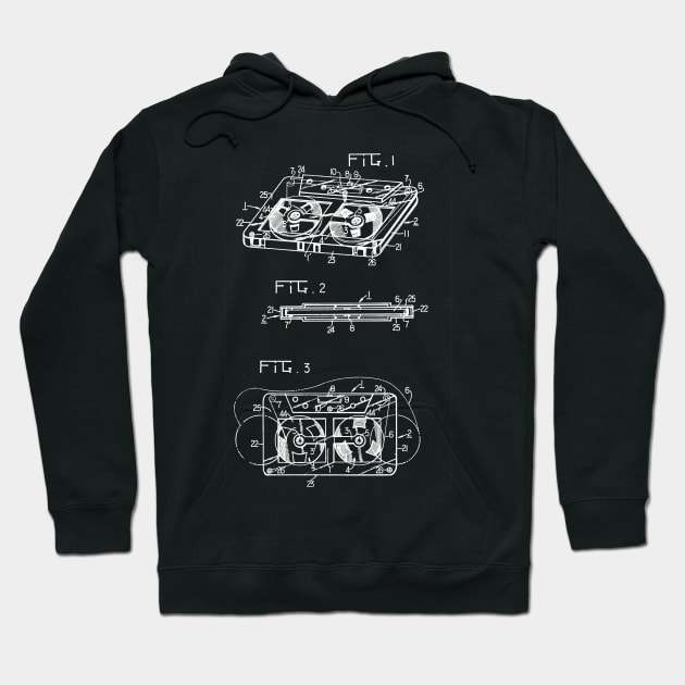 Cassette Patent Design Hoodie by DennisMcCarson